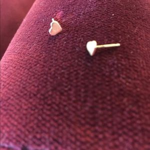 Solid gold heart earrings
